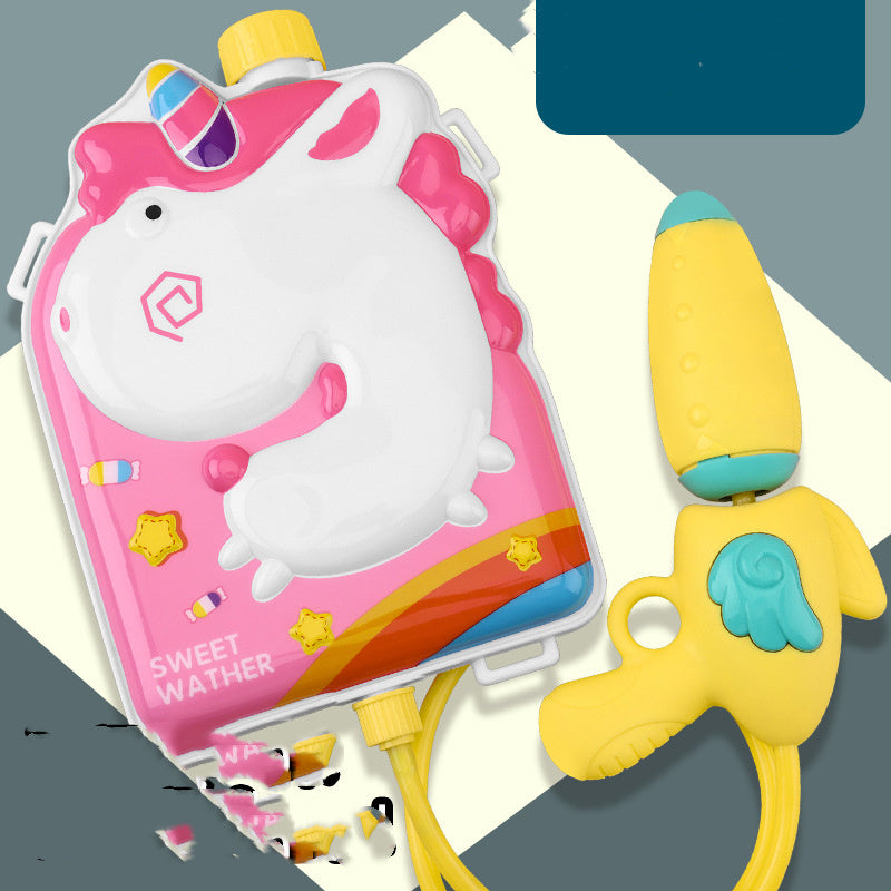 Cute Cartoon Backpack Water Guns Toy Water Blaster Toys Sprayer For Children Summer Outdoor Easy To Hold Large Capacity Shooter