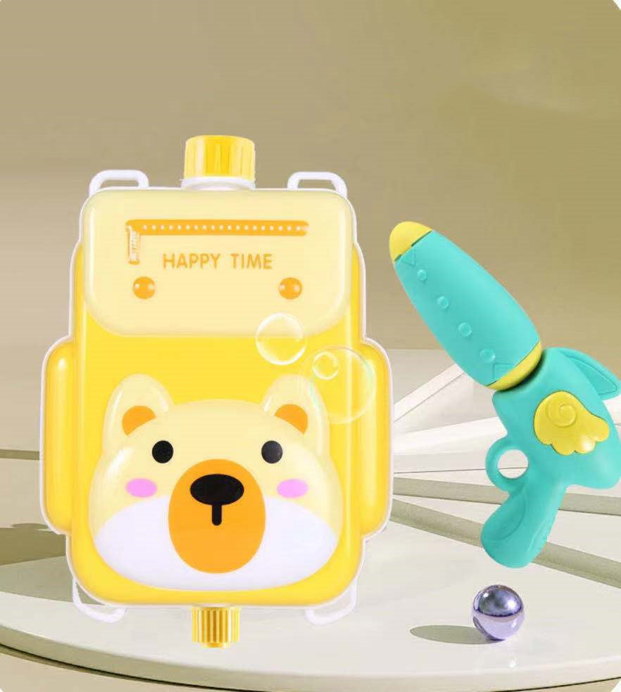 Cute Cartoon Backpack Water Guns Toy Water Blaster Toys Sprayer For Children Summer Outdoor Easy To Hold Large Capacity Shooter